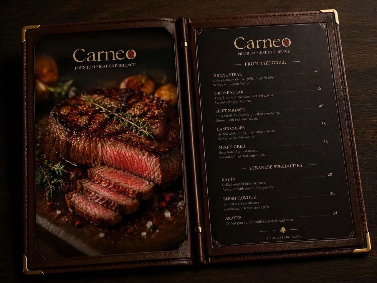 Menu design