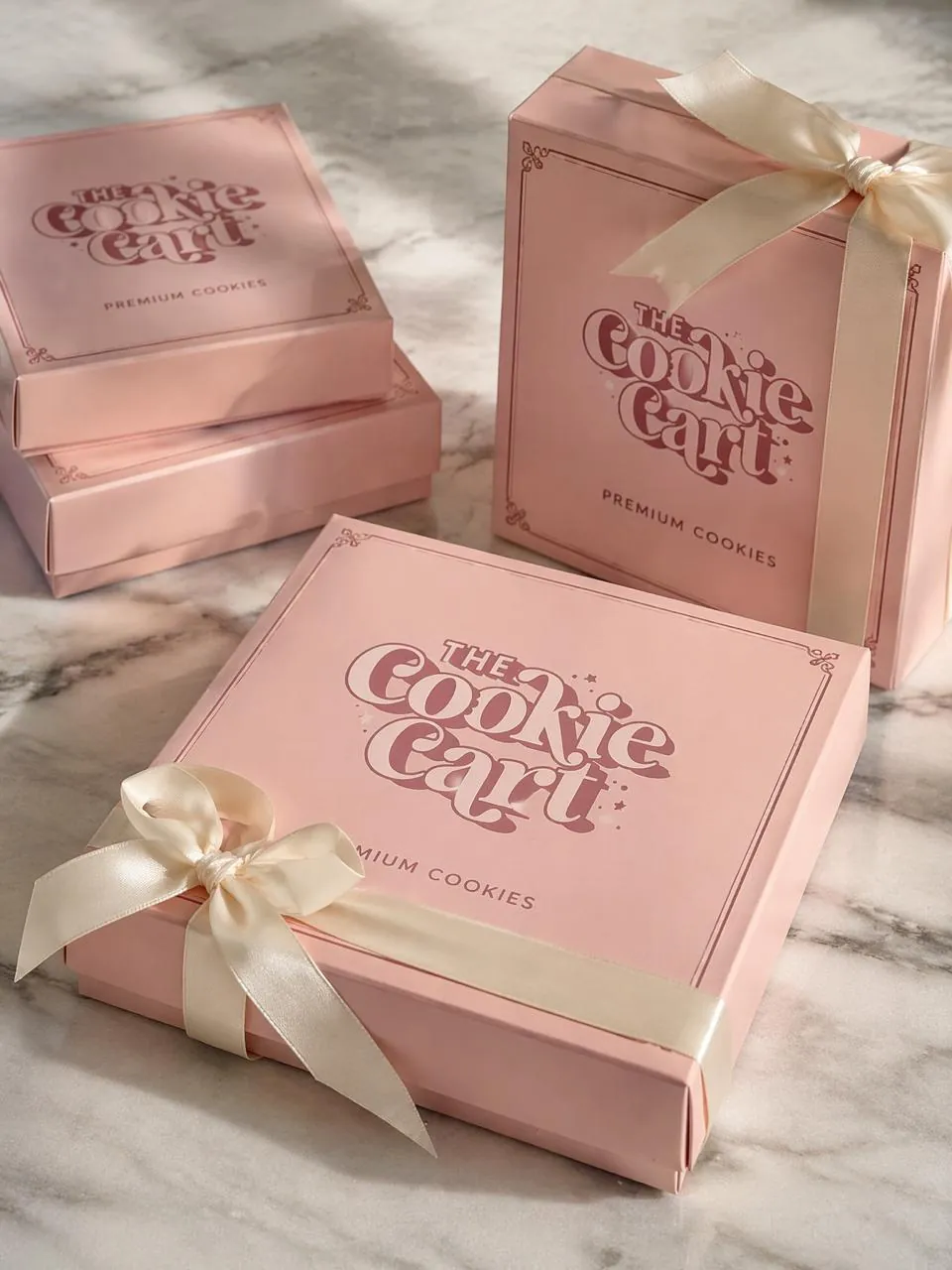 Ribboned gift boxes