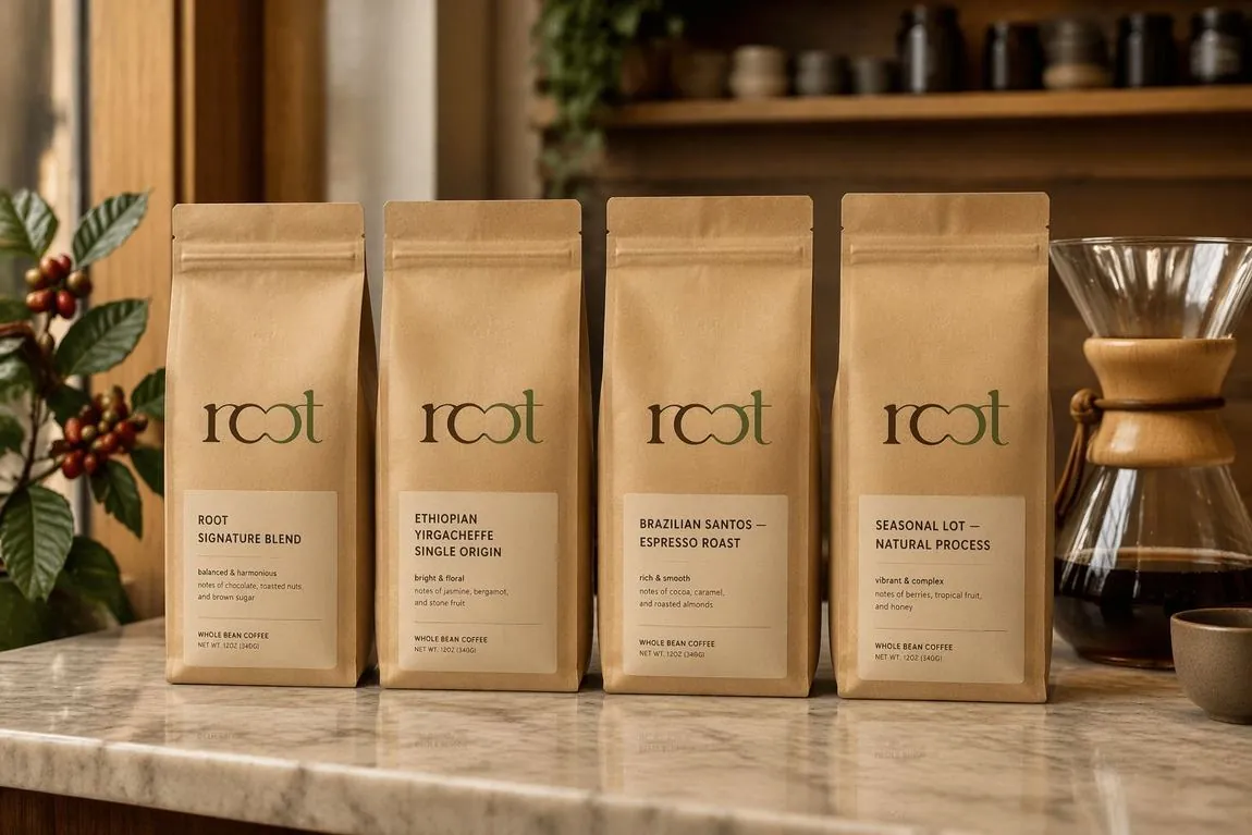 Coffee bag lineup
