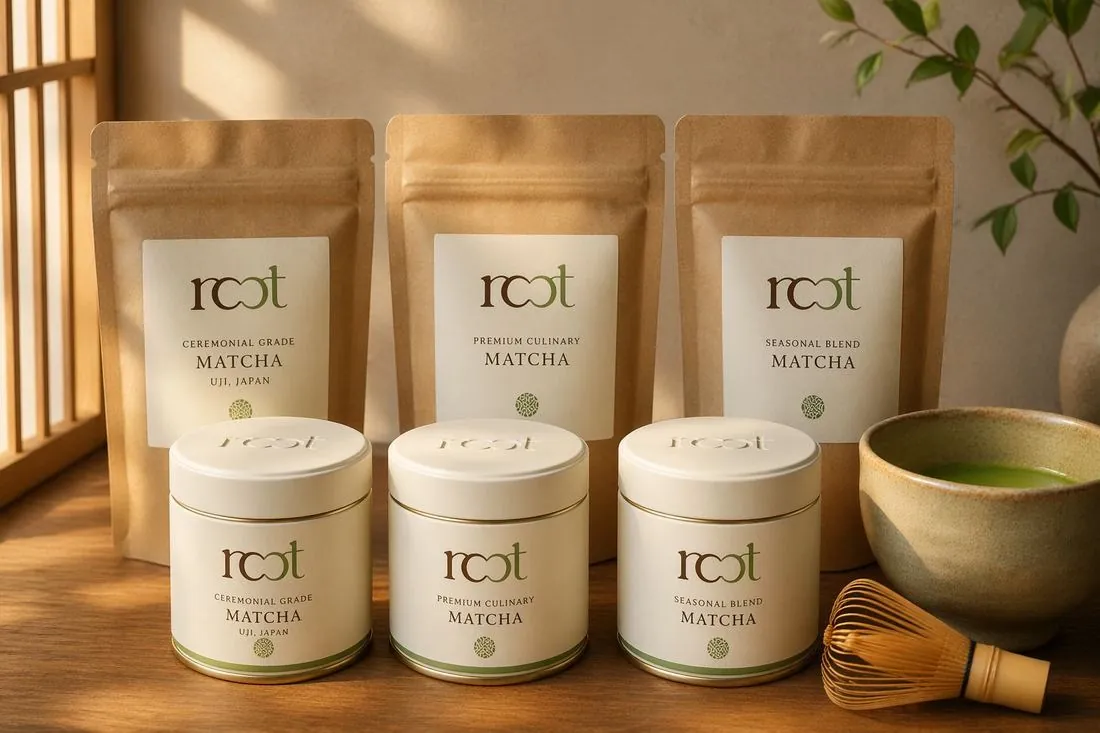 Matcha tin packaging