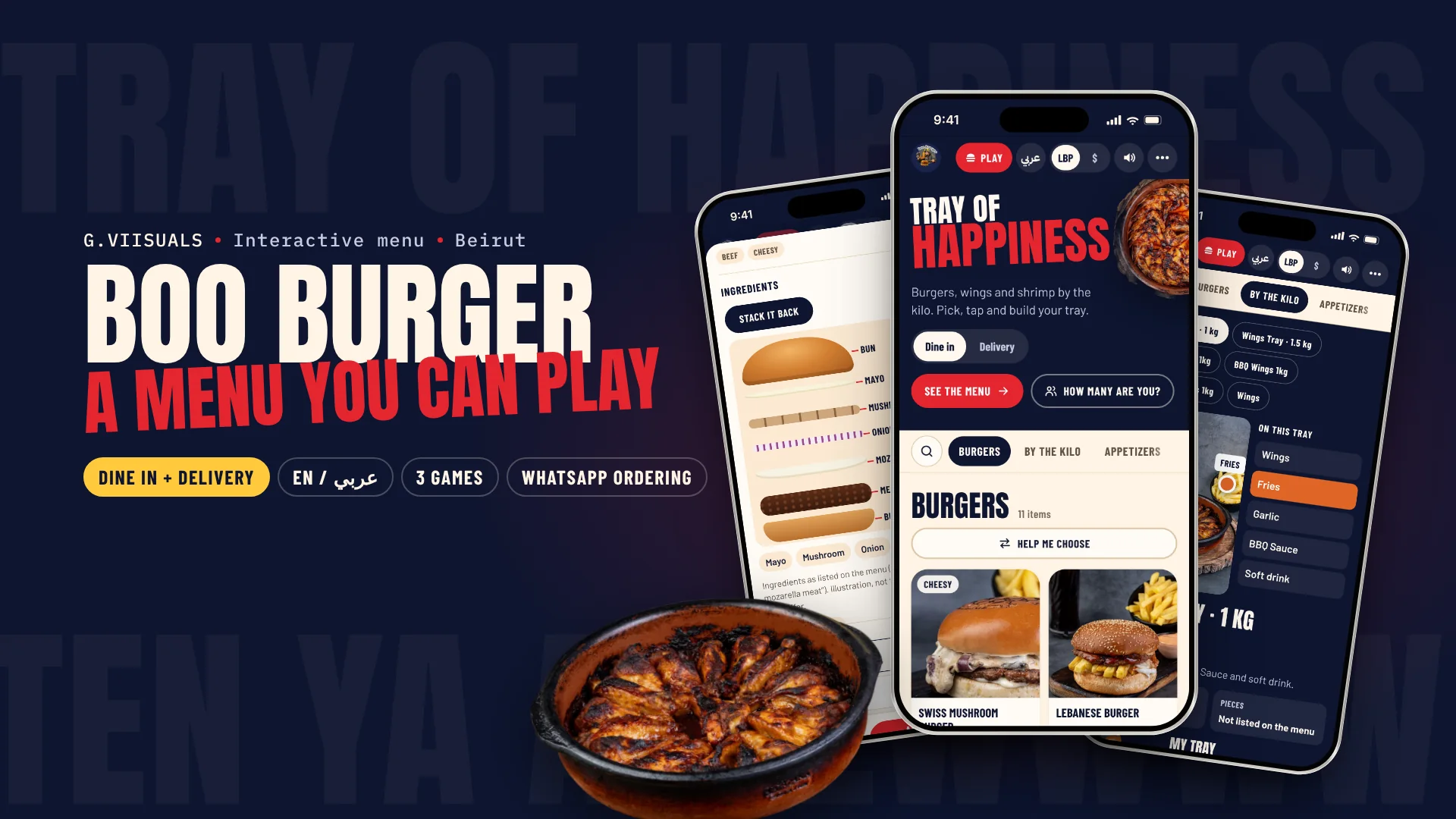 Boo Burger: Opens with the owner's voice, English / Arabic, LBP or $