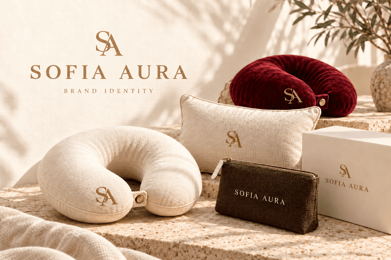 Sofia Aura, A refined identity for premium travel essentials.: brand identity and packaging project cover